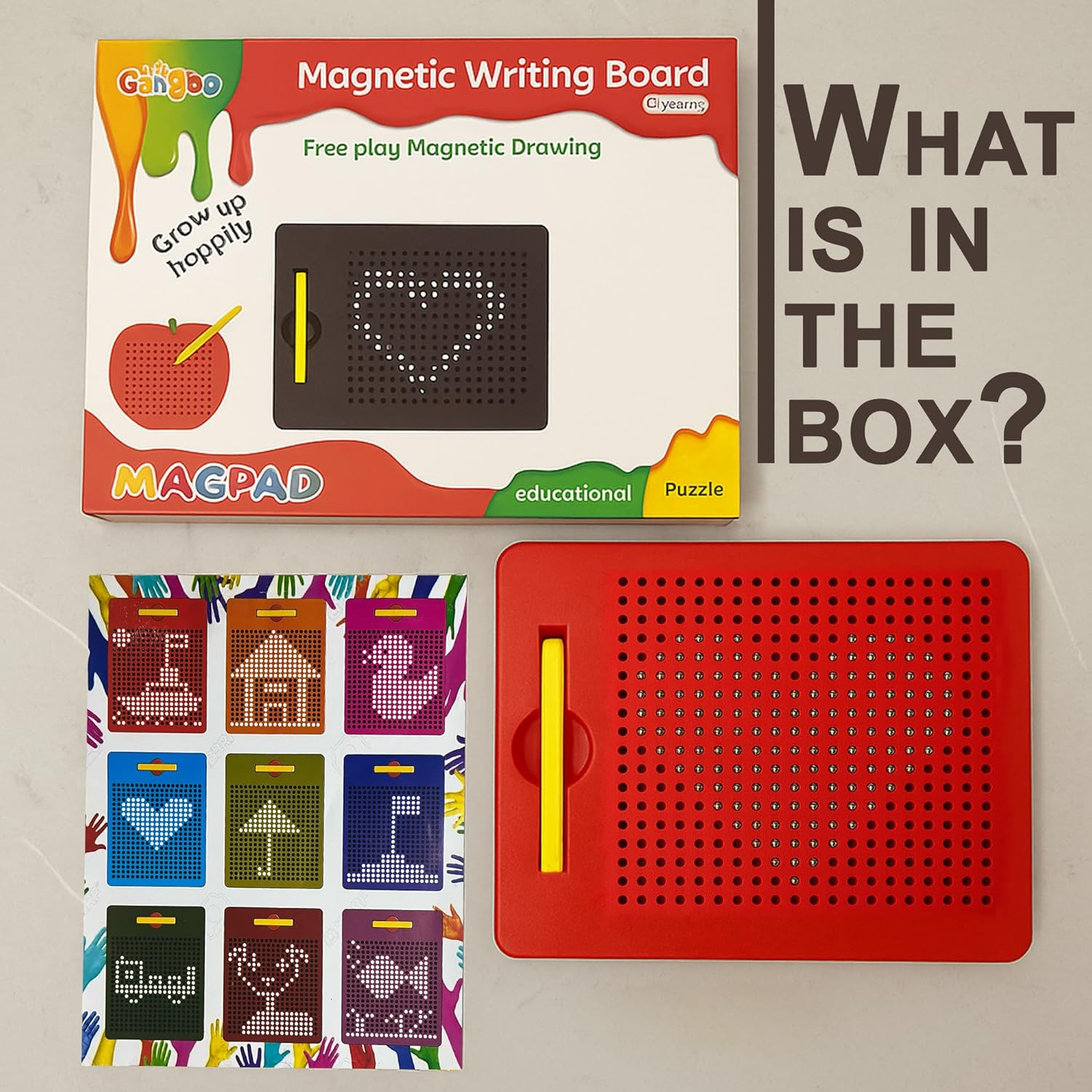 Tikkitots Educational Magnetic Drawing Pad for Kids | Learning & Fun Drawing Activity Board | Ideal for Birthday Return Gifts | for Ages 3 and Up | Small Size | Multicolour | Pack of 1