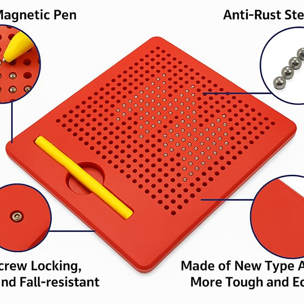 Tikkitots Educational Magnetic Drawing Pad for Kids | Learning & Fun Drawing Activity Board | Ideal for Birthday Return Gifts | for Ages 3 and Up | Small Size | Multicolour | Pack of 1